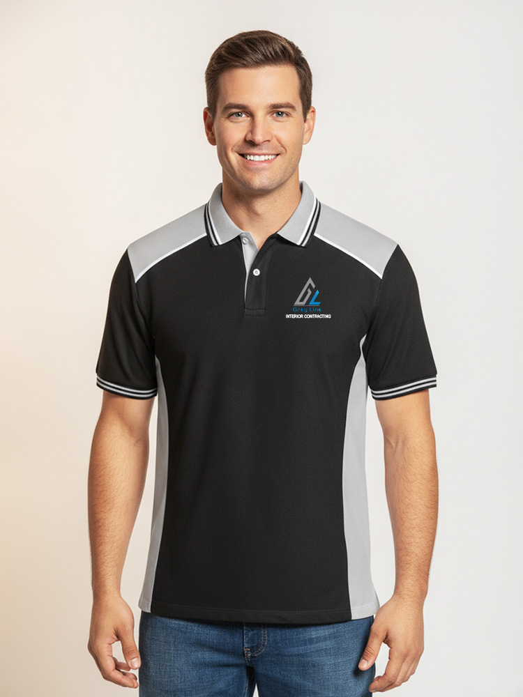 Gray Polo T shirt printing Dubai
