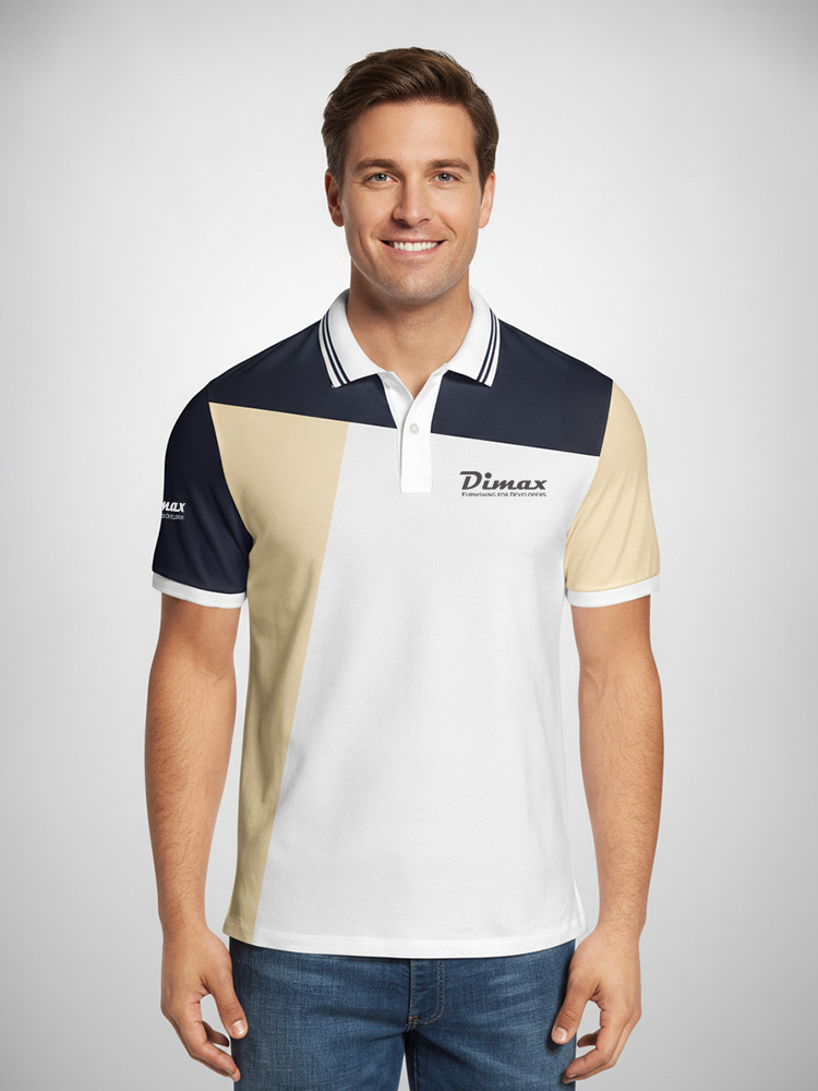 White Polo T shirt printing Dubai