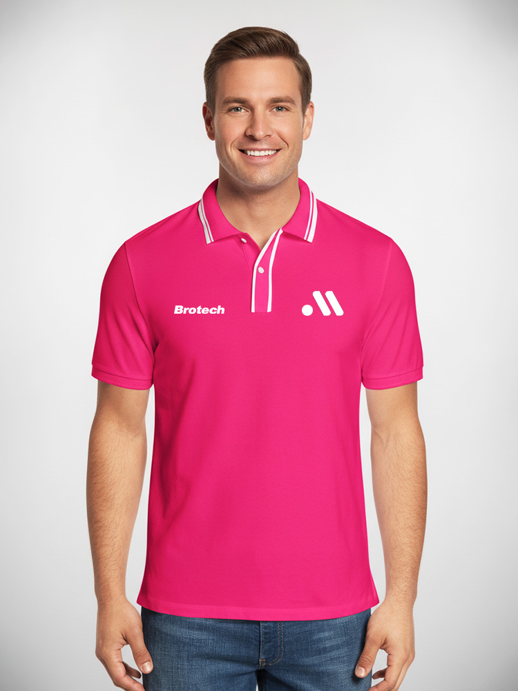 Pink Polo T shirt printing Dubai