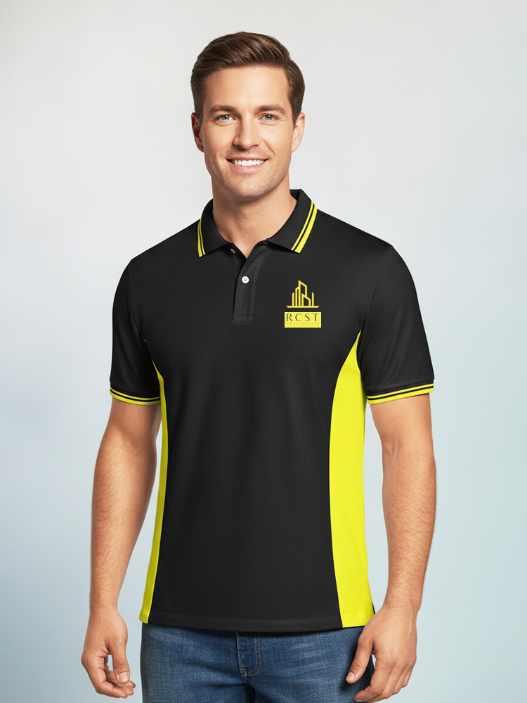 Black Polo T shirt printing Dubai