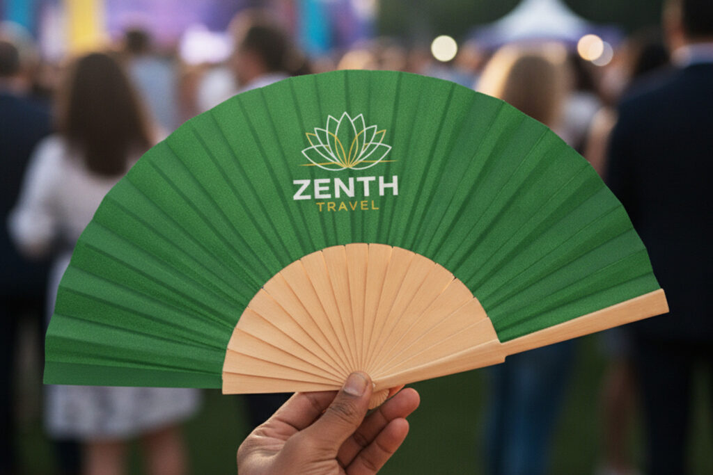 Green hand fans printing Dubai