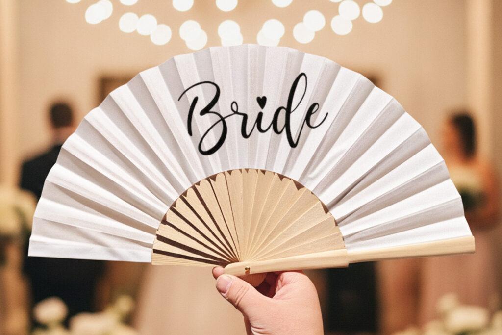 White hand fans printing Dubai